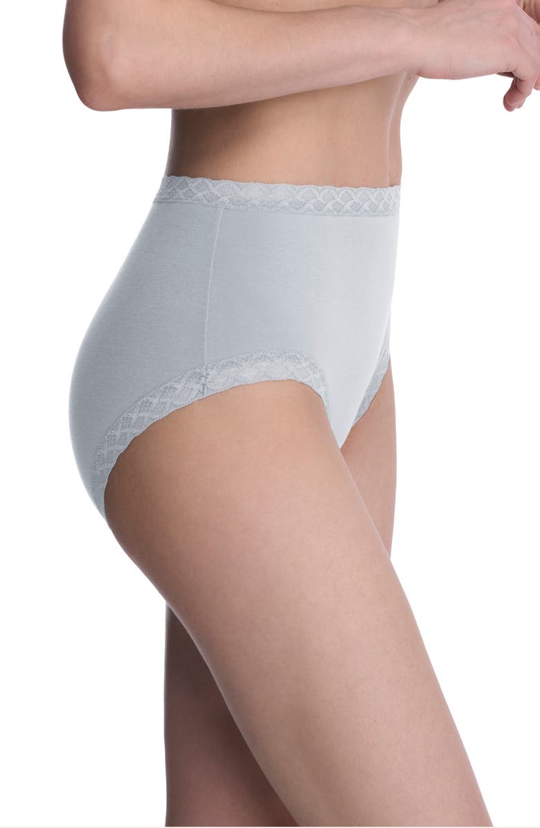 Natori Bliss Stretch Cotton Full Briefs, Alternate, color, Quarry