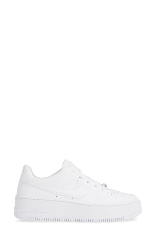 Nike Air Force 1 Sage Low Platform Sneaker In White