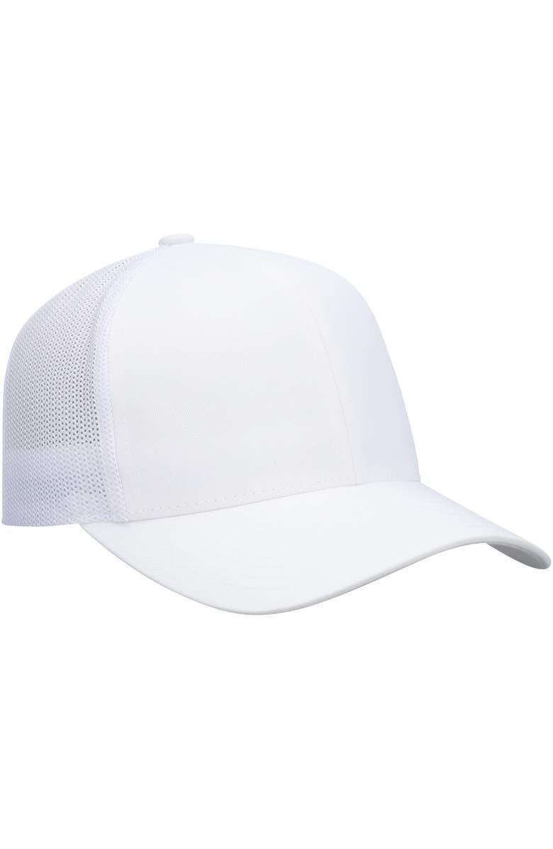 TravisMathew Men's Travis Mathew White Widder 2.0 Trucker Snapback Hat, Alternate, color, 