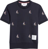 Thom Browne Sailboat Cotton Blouson T-Shirt