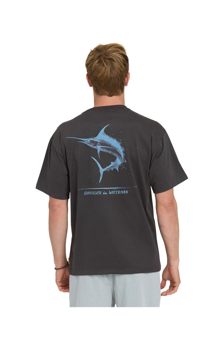 Quiksilver Waterman Angler Short Sleeve Shirt, Alternate, color, Phantom