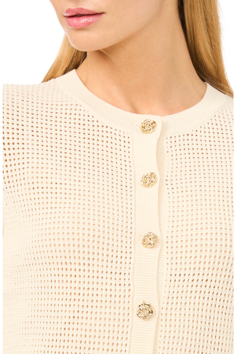 Kayla Pointelle Cardigan, Alternate, color, CRYSTAL CREAM