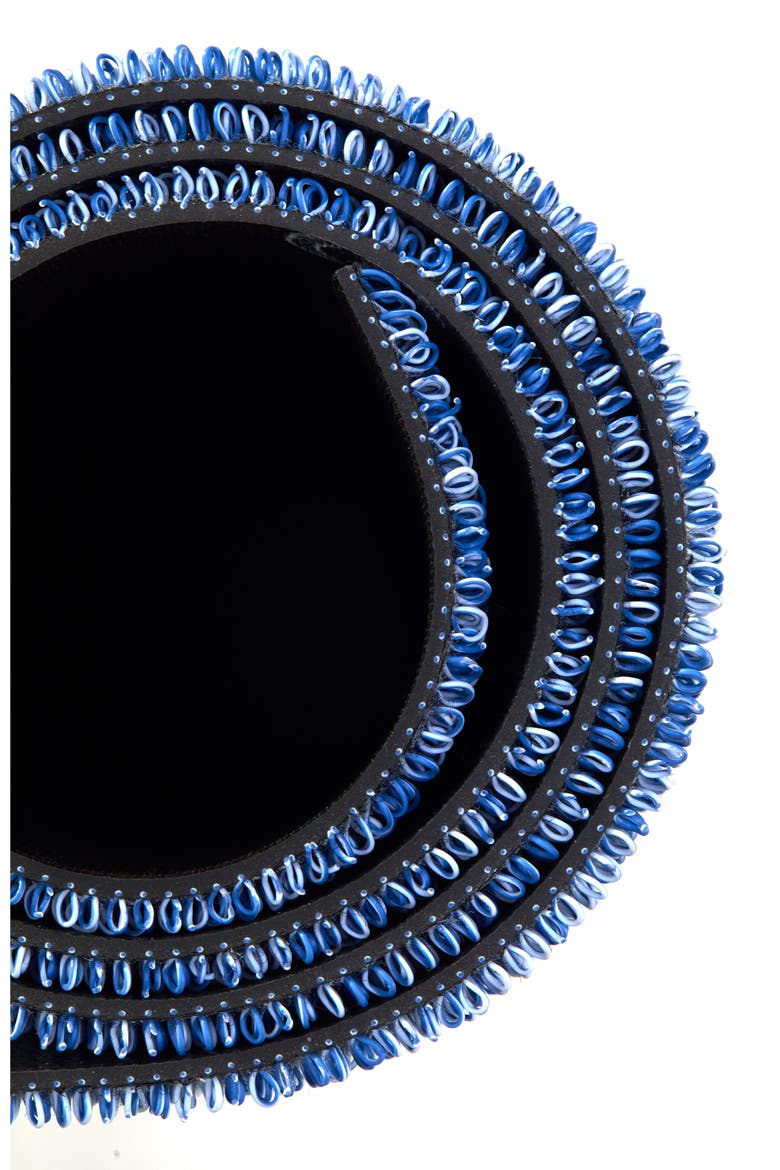 Heathered Shag Mat, Alternate, color, CORNFLOWER