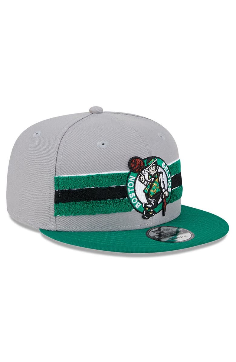 New Era Men's New Era Gray Boston Celtics Chenille Band 9FIFTY Snapback Hat, Alternate, color, Gray