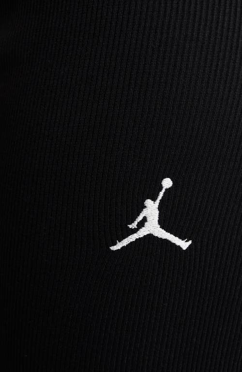 Jordan Brooklyn Essentials Rib Flare Leggings In Black