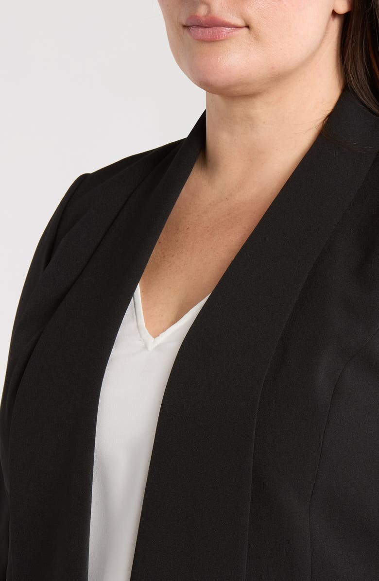 KASPER Open Front Cardigan Jacket, Alternate, color, Black