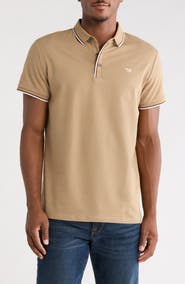 T.R. PREMIUM Double Stripe Stretch Cotton Polo