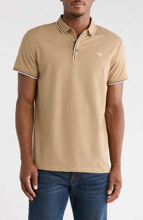 Double Stripe Stretch Cotton Polo