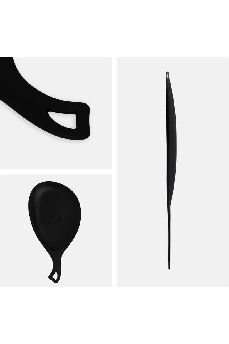 Teardrop Handheld Mirror with Handle, Alternate, color, Black Onyx