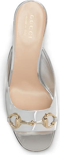 Gucci Horsebit Metallic Slide Sandal (Women) | Nordstrom