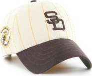 '47 Men's '47 x Rawlings Natural/Brown San Diego Padres Pinstripe Clean Up Adjustable Hat