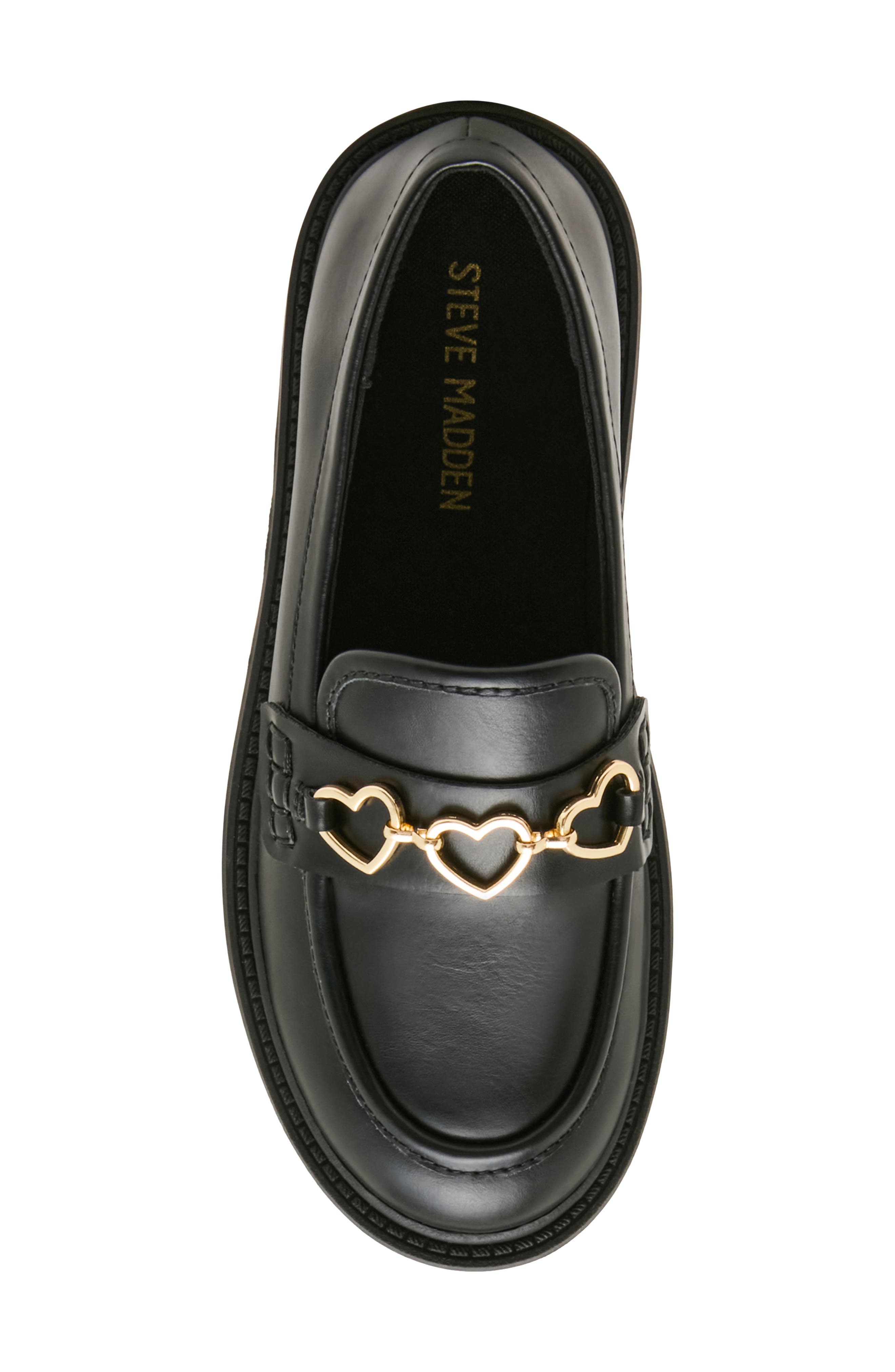 Kids' Jtwinkle Faux Leather Loafer, Alternate, color, BLACK
