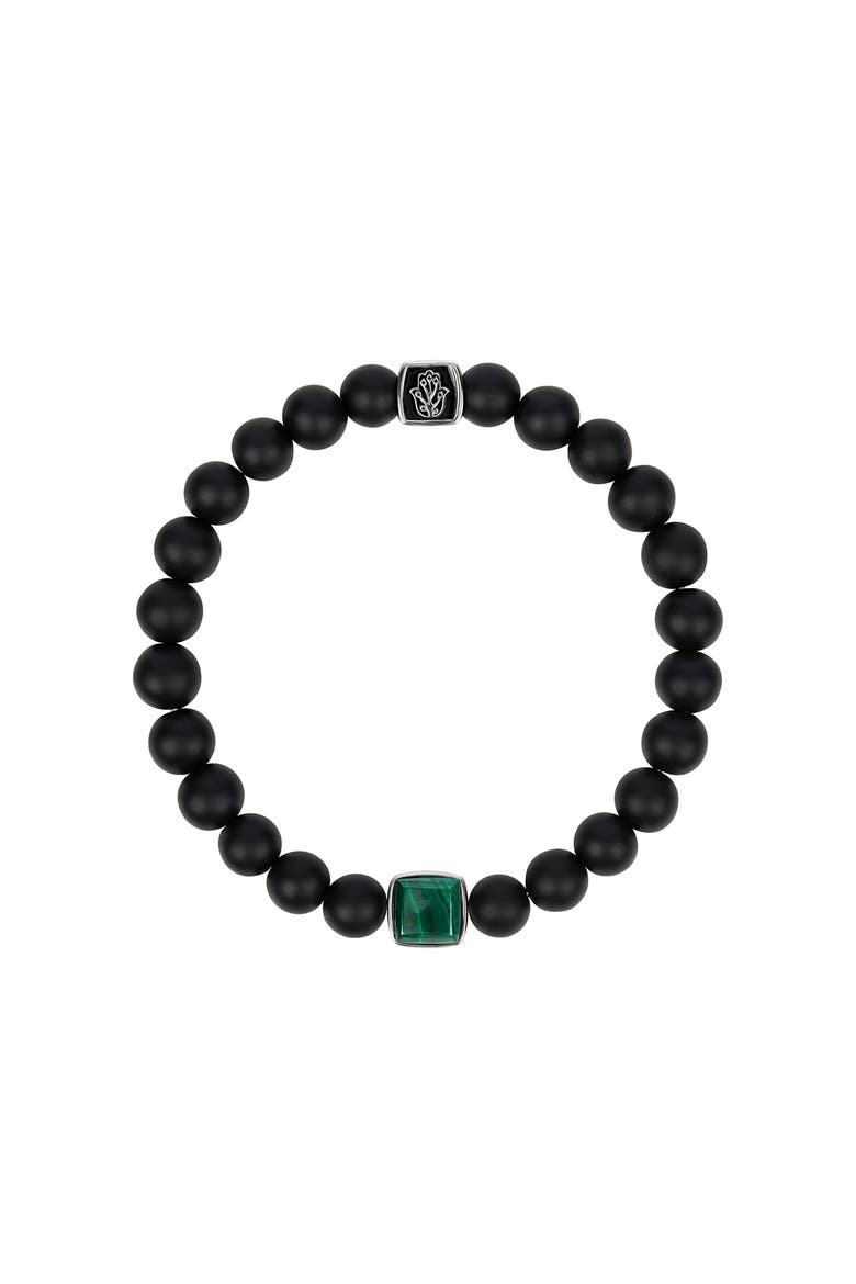 Abundant Positivity - Onyx Malachite Bracelet, Main, color, Black/Green