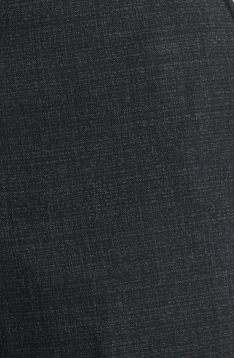 Berle Saxony Thatch Weave Wool Blend Dress Pants, Alternate, color, Charcoal Grey