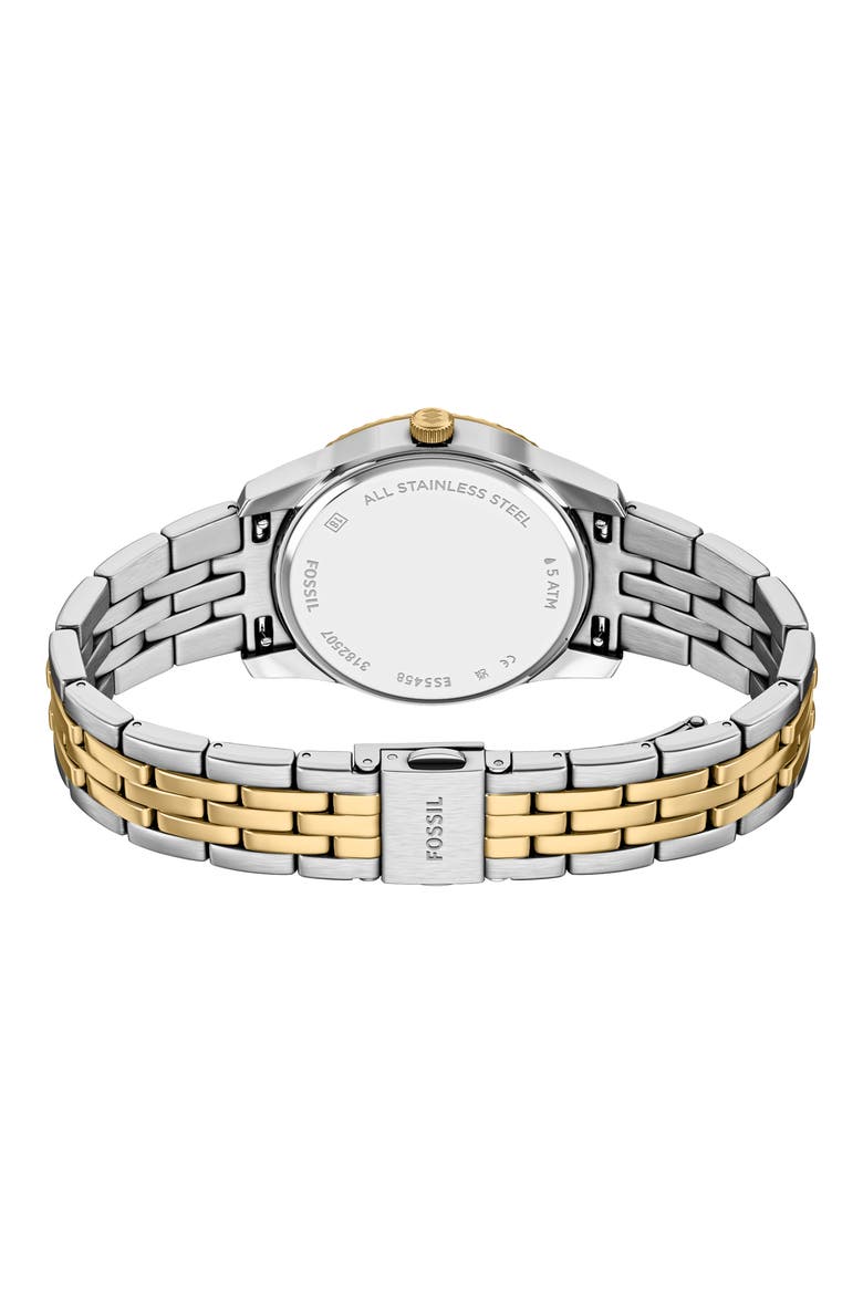 Scarlette Crystal Marker Bracelet Watch, 34mm, Alternate, color, BLACK/ TWO TONE