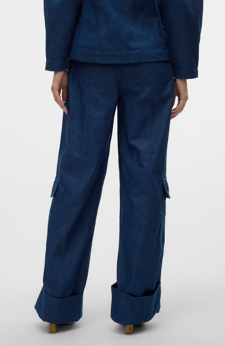 VERO MODA Carla High Waist Cargo Pants, Alternate, color, Blue Indigo