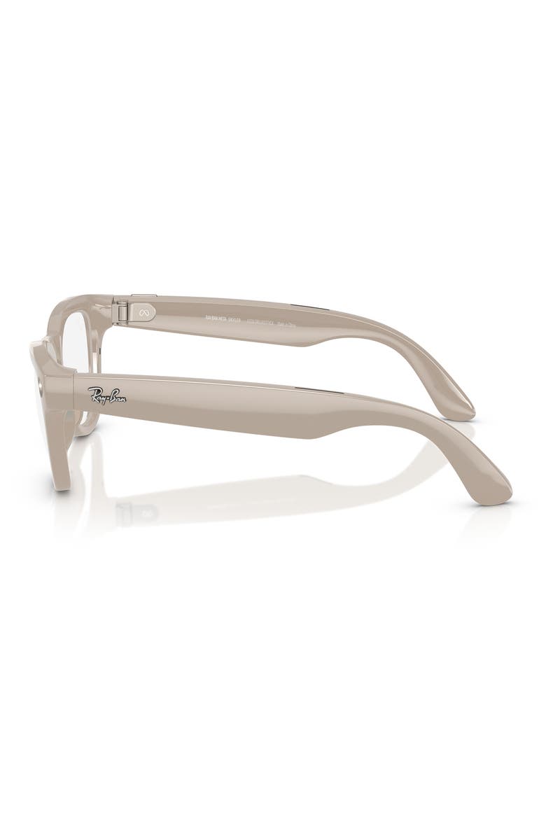 Meta Skyler 52mm Cat Eye Polarized Transitions® AI Glasses, Alternate, color, SHINY CHALKY GRAY SAPPHIRE