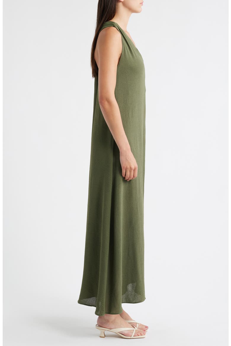 Twist Back Sleeveless Maxi Dress, Alternate, color, CLOVER