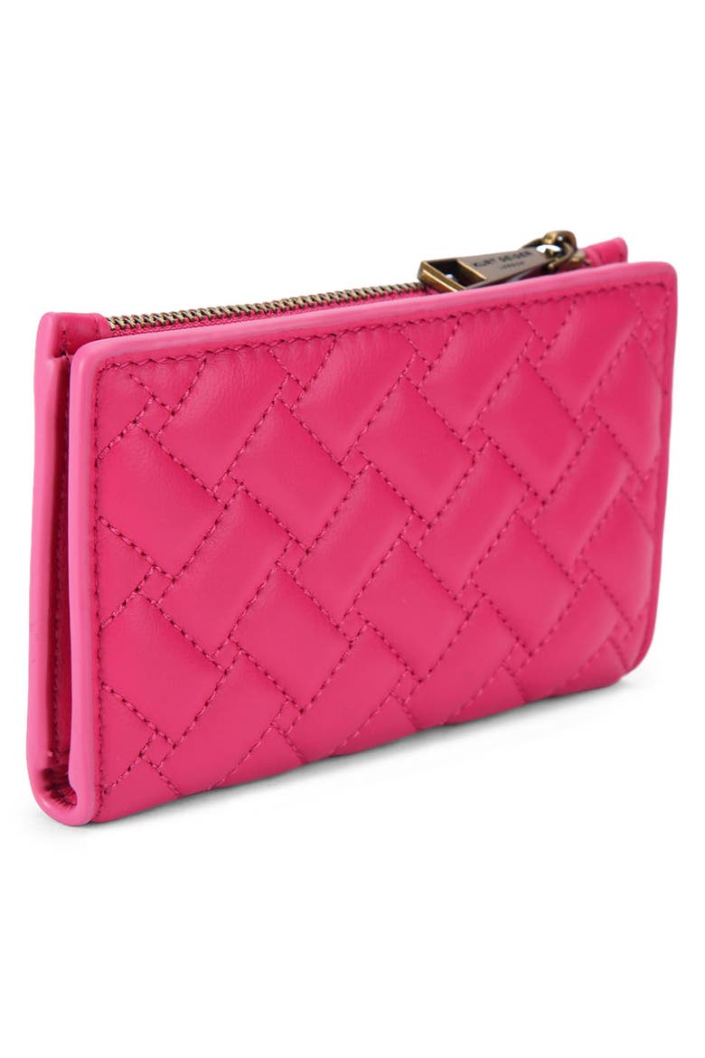 Kensington Quilted Leather Bifold Wallet, Alternate, color, OPEN PINK