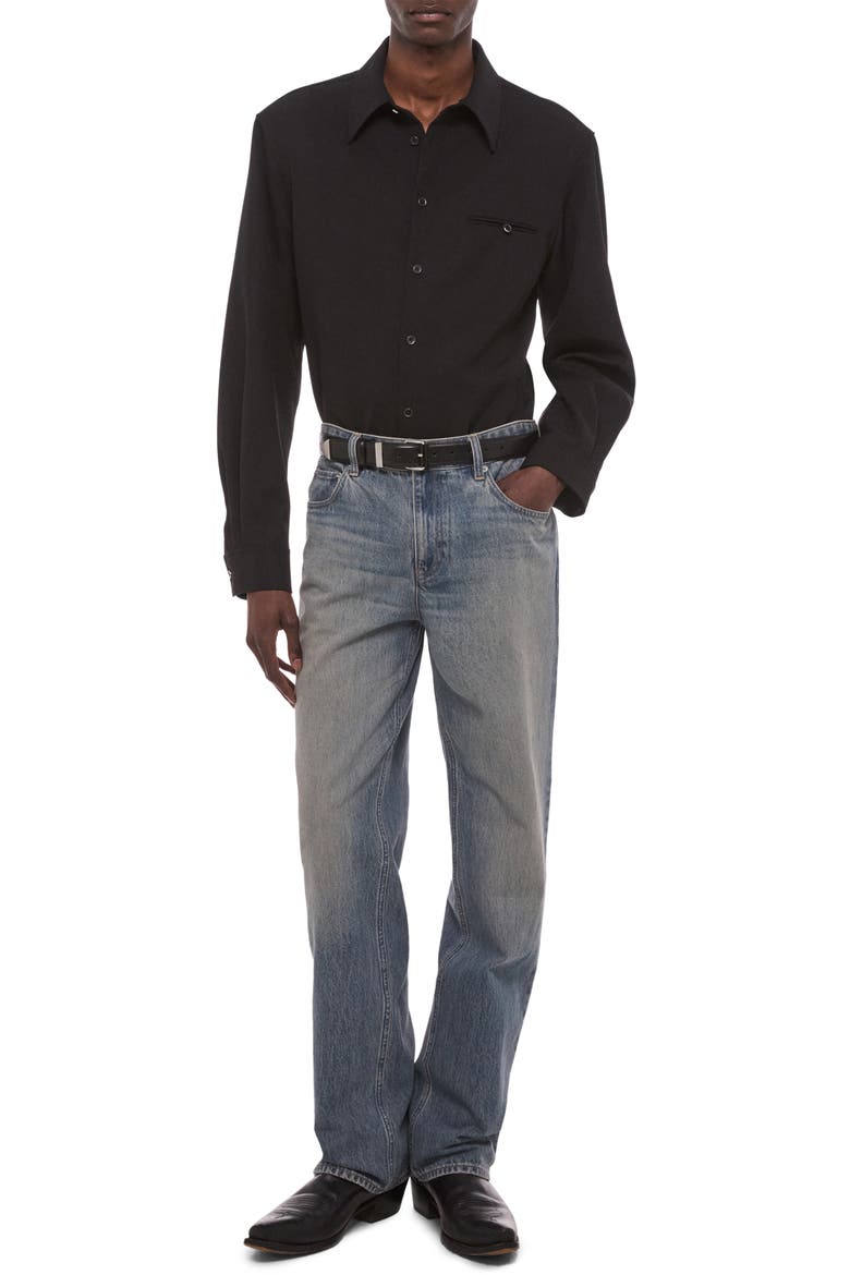 Wardrobe Straight Leg Jeans, Alternate, color, HEAVY TINTED BLUE