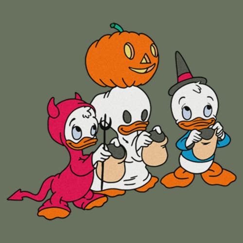 Ducktales Halloween Trick Or Treat Ducks Graphic T-shirt In Green