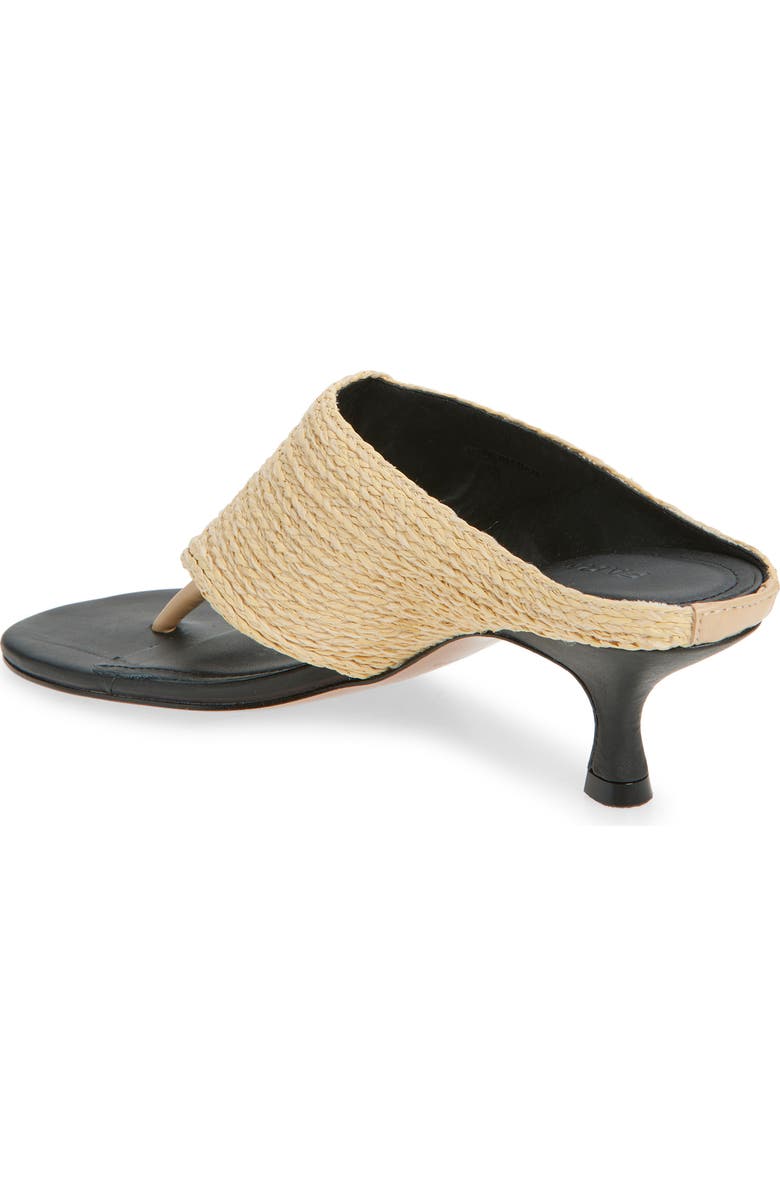 FARM Rio Icons Raffia Kitten Heel Slide Sandal, Alternate, color, Tucan Black