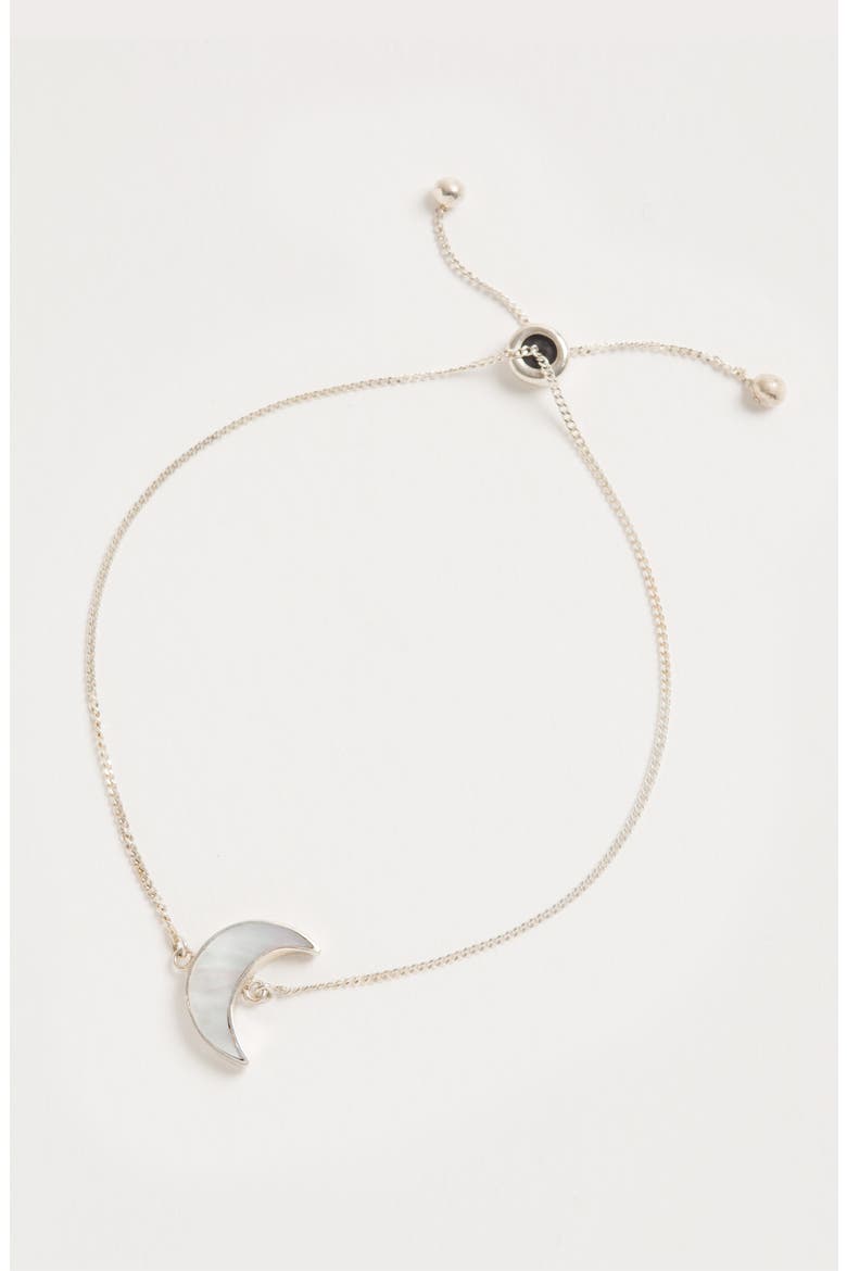 Adjustable Moon Bracelet, Alternate, color, Silver