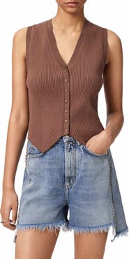 AllSaints Cruz Rib Vest