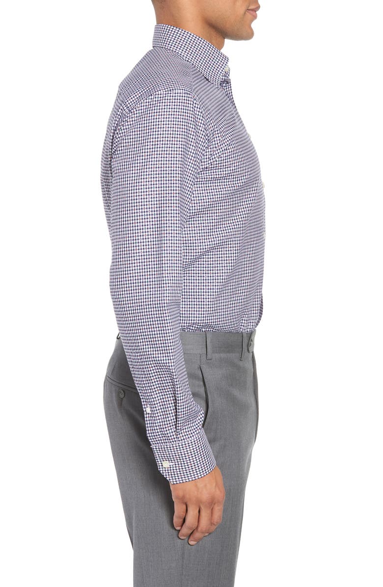 Eton Slim Fit Check Dress Shirt, Alternate, color, 