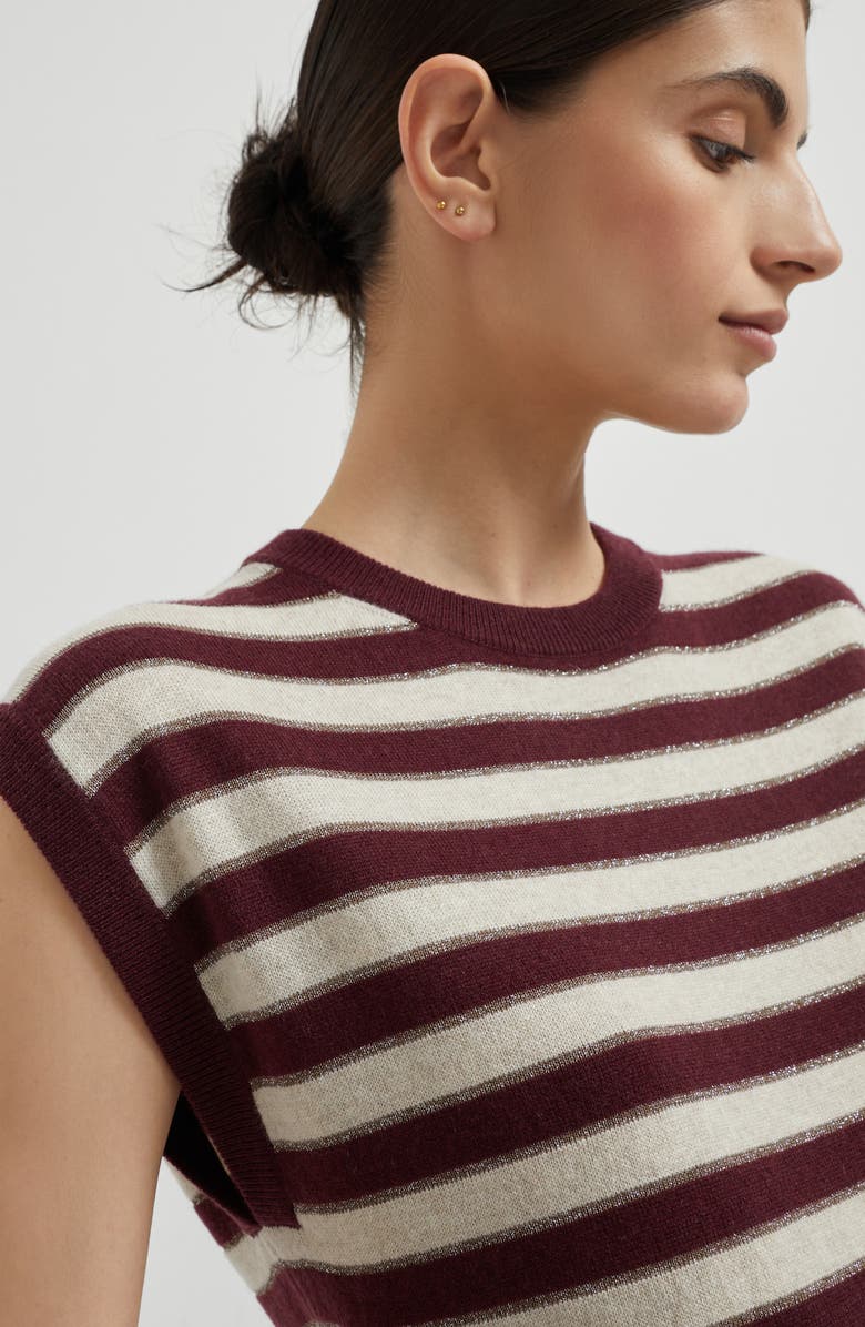 Brunello Cucinelli Cashmere knit vest, Alternate, color, Amaranth