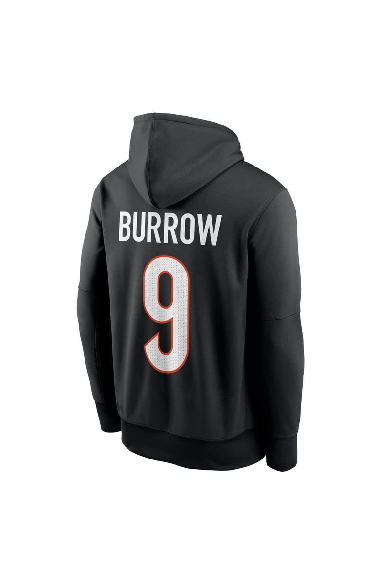 Nike Men's Nike Joe Burrow Black Cincinnati Bengals Player Name & Number Performance Pullover Hoodie, Alternate, color, Black