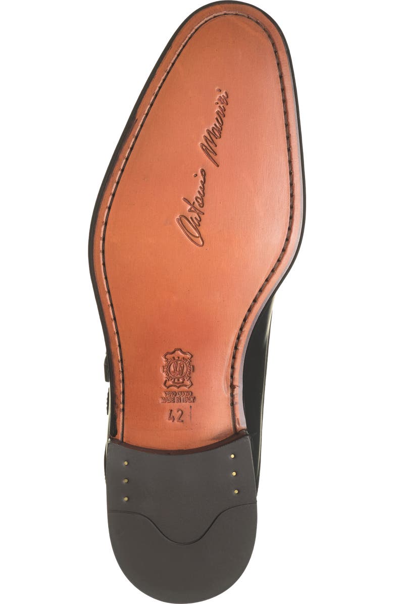 ANTONIO MAURIZI Leather Cap Toe Monk Shoe, Alternate, color,