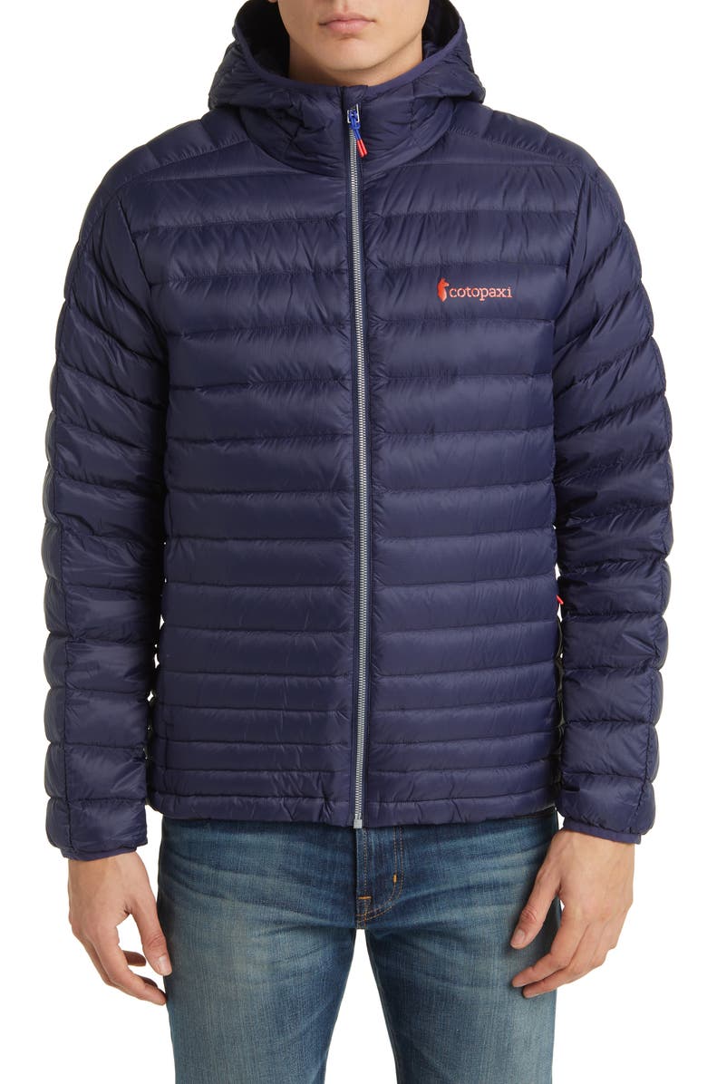 Cotopaxi Fuego Water Resistant 800 Fill Power Down Hooded Jacket, Alternate, color, Maritime