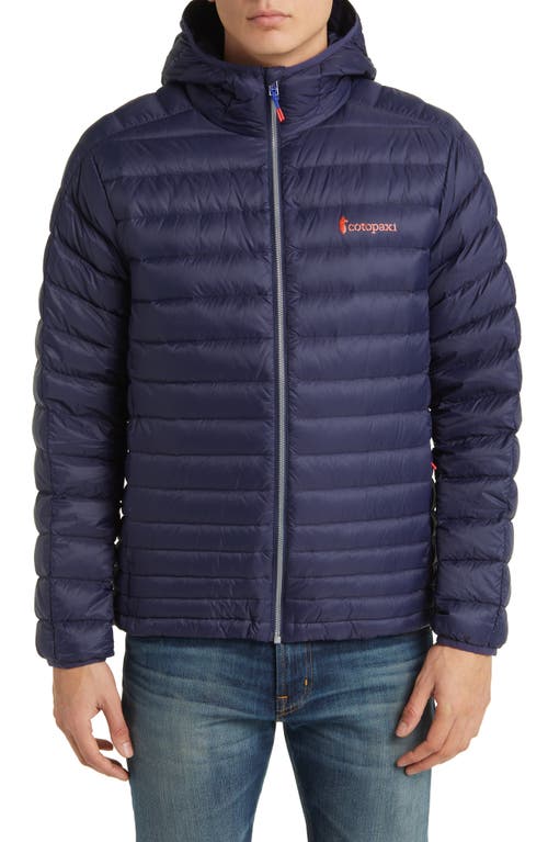 Cotopaxi Fuego Water Resistant 800 Fill Power Down Hooded Jacket In Blue