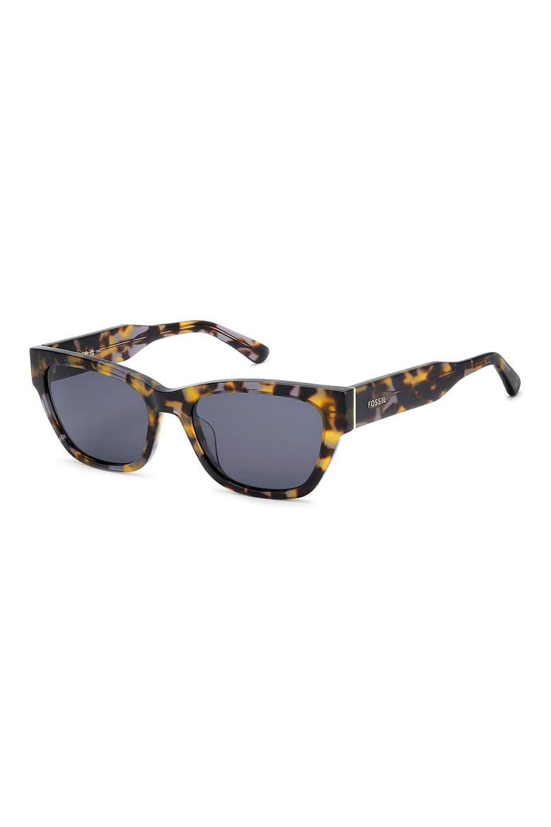 55mm Rectangular Sunglasses, Alternate, color, HAVANA/ GREY