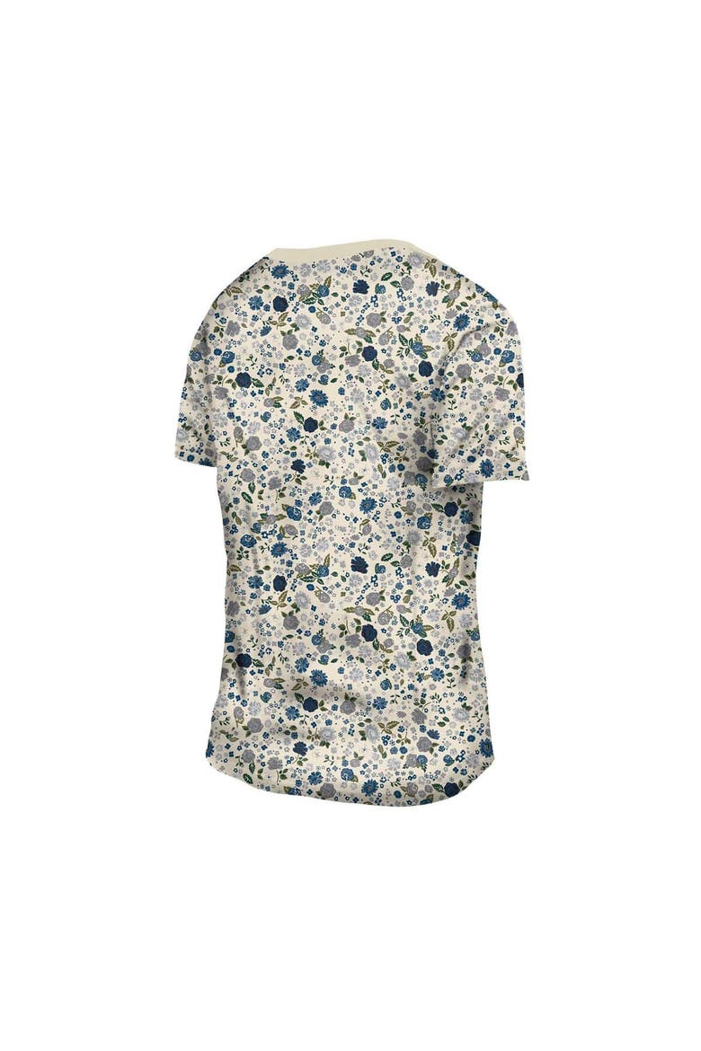 Women's New Era Cream Dallas Cowboys Glam Game Floral T-Shirt, Alternate, color, Cream