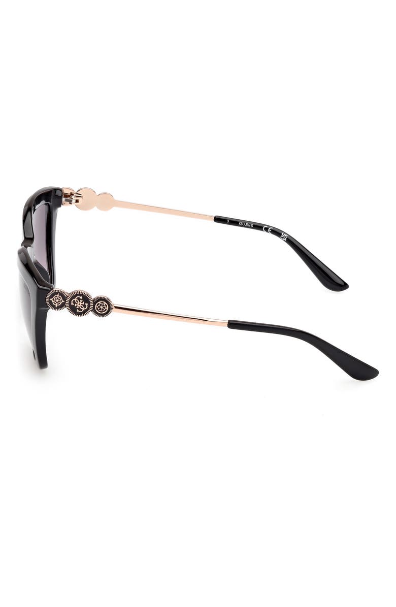 GUESS Rectangular Sunglasses, Alternate, color, Black/ Gradient Smoke