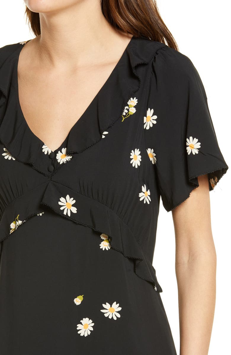 Madewell Lazy Daisies Ruffle Tiered Maxi Dress, Alternate, color, 