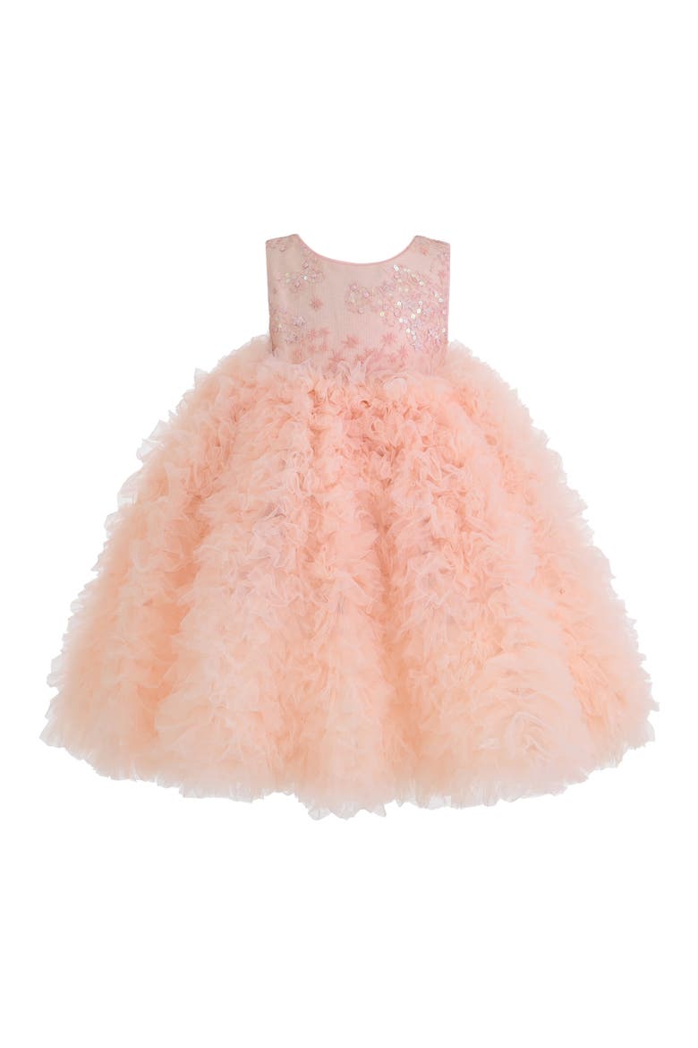 Beatrice Ruffled Tulle Dress, Main, color, Pink