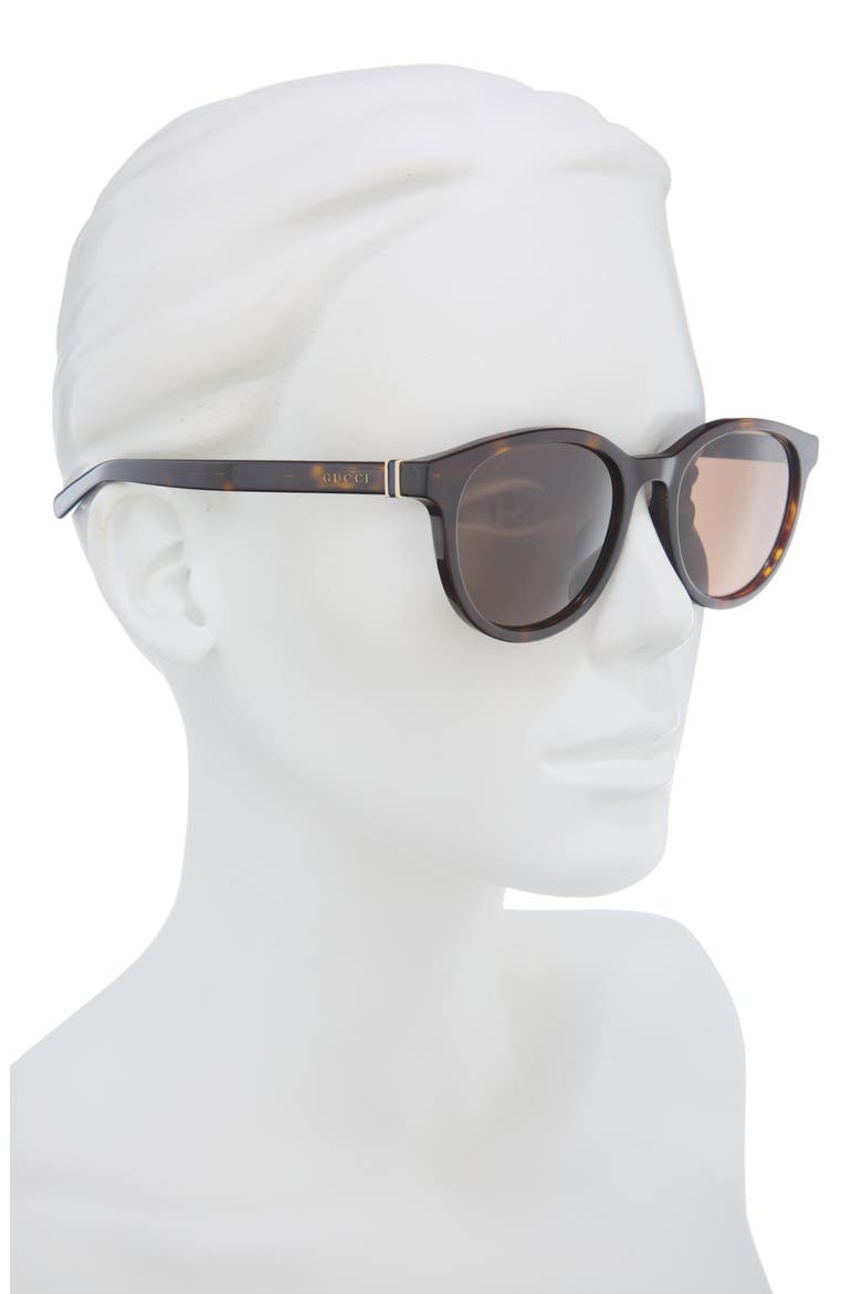 54mm Round Sunglasses, Alternate, color, HAVANA HAVANA BROWN