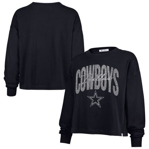 Women's '47 Navy Dallas Cowboys Muse Sydney Long Sleeve T-Shirt