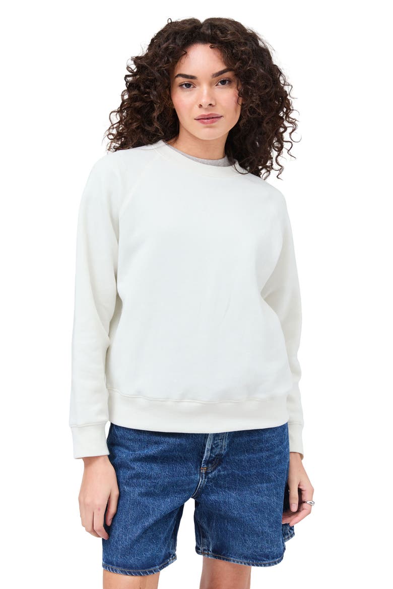 The Recycled Fleece Classic Sweatshirt, Main, color, Coconut Milk
