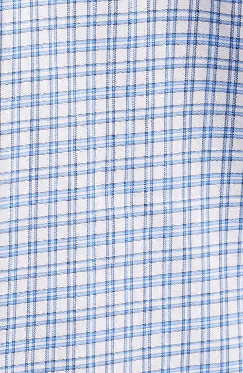Johnnie-o Morganstern Plaid Tucked Cotton Blend Button-down Shirt In Maliblu