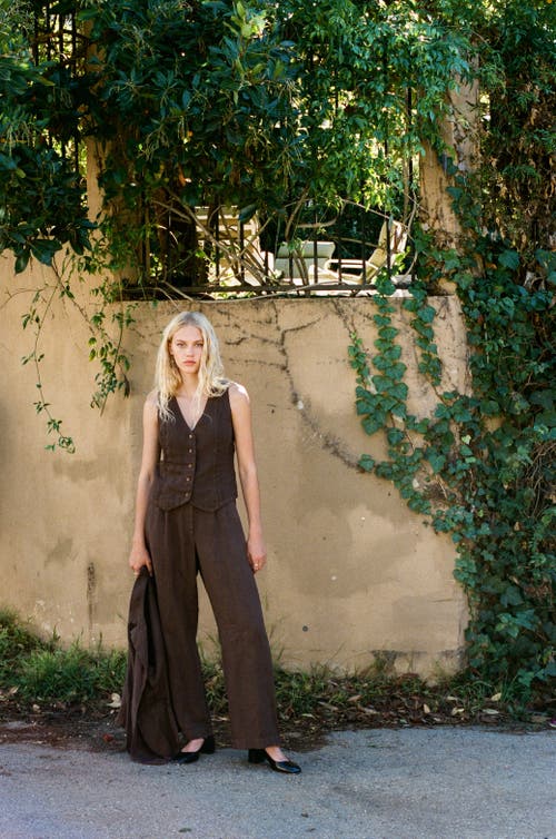 Vir Vita Marina Linen Trouser In Multi