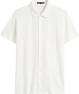 Robert Barakett Copley Short Sleeve Knit Button-Up Shirt