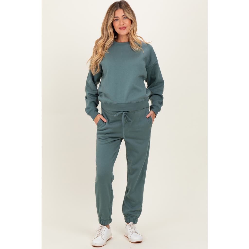 Pinkblush Fleece Long Sleeve Pullover & Jogger Set In Multi