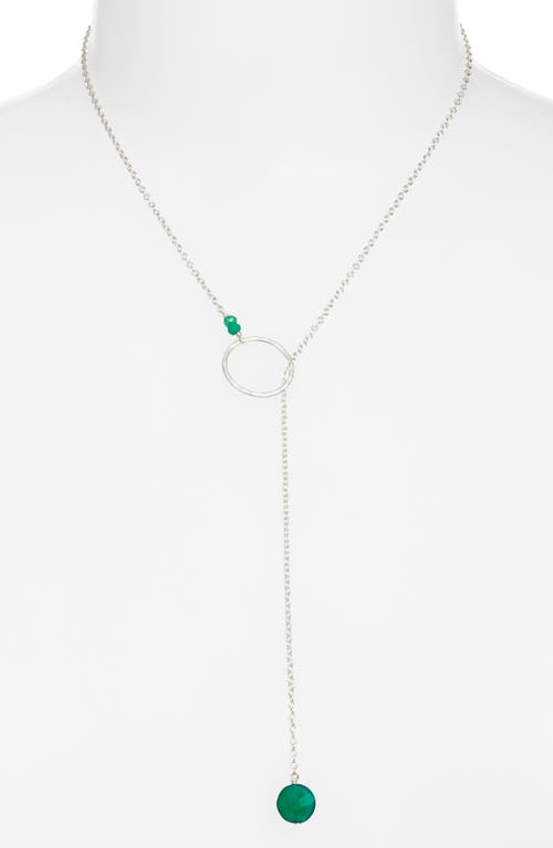 Nashelle Gwyneth Semiprecious Toggle Necklace In Silver