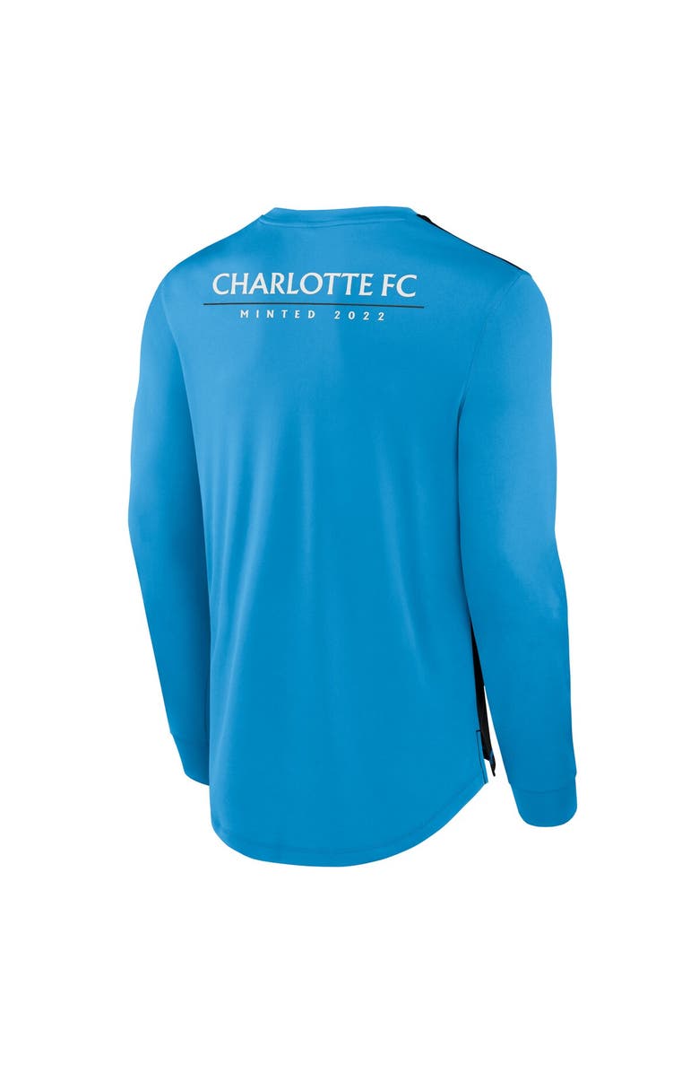 FANATICS Men's Fanatics Branded Blue Charlotte FC Mid Goal Long Sleeve T-Shirt, Alternate, color, 