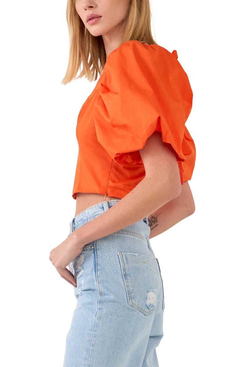Endless Rose Tie Back Puff Sleeve Top, Alternate, color, 