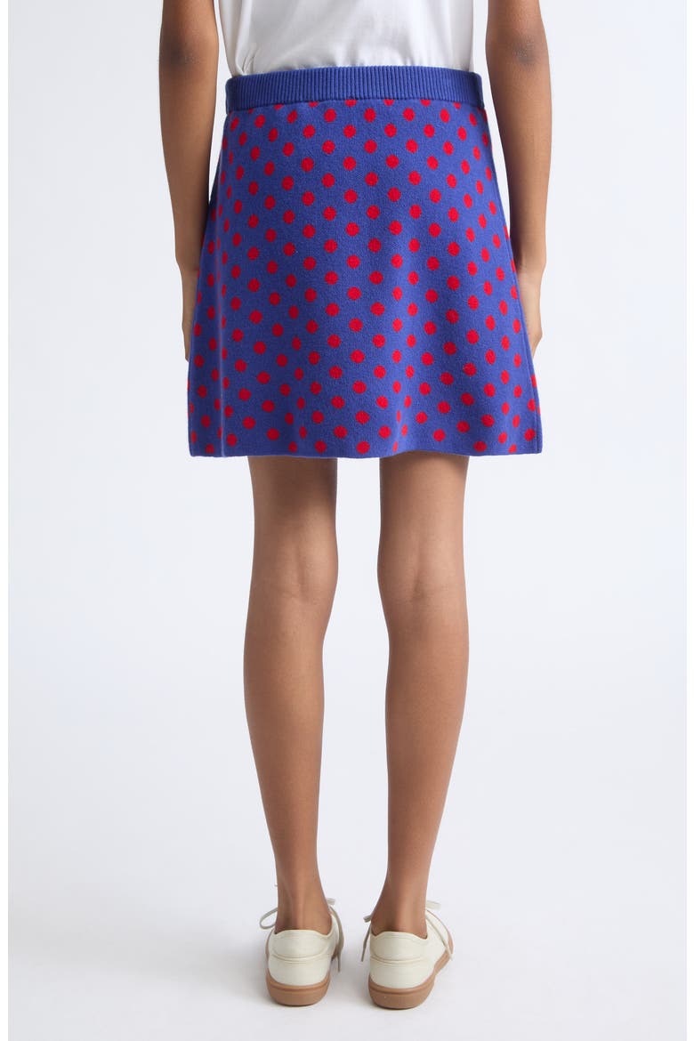 Koillis Pallo Kioski Polka Stretch Wool Miniskirt, Alternate, color, BLUE